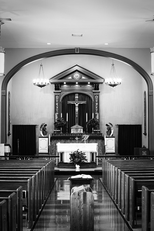 Altar, Sanctuary and Interior of Church Architecture at Corpus Christi Church, May 30, 2023 - South River, NJ
