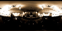 BW 360 Panorama Photo of Church Architecture at Corpus Christi Church, 5-30-23 - South River, NJ
