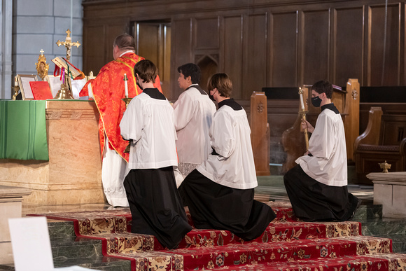 Fr. Joe Mancini Celebrates the Feast of St. Blaise and the Blessing of Throats at St. Stephen's Church, February 3, 2022 - Kearny, NJ